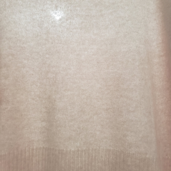 A.L.C. pale pink ruched tie sleeve cashmere wool Linen blend pull-over sweater M - Picture 7 of 8